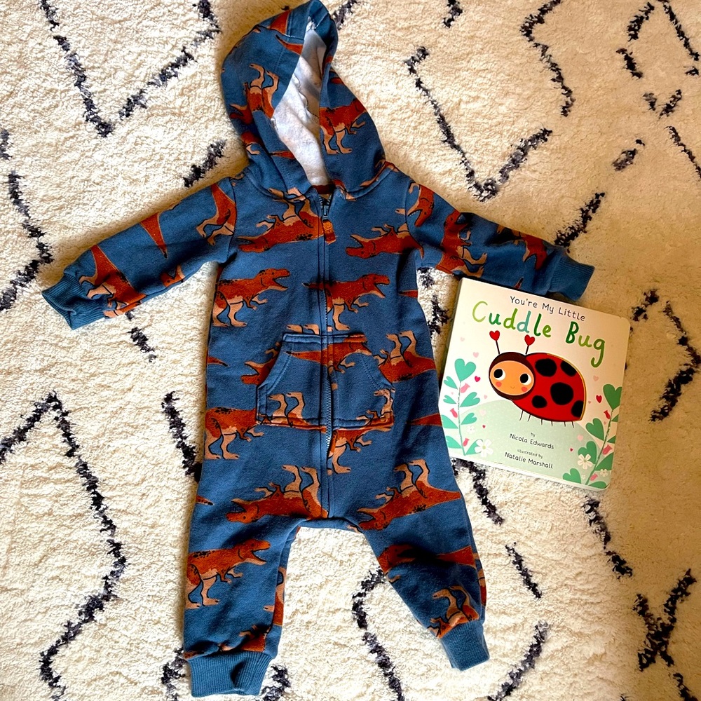 Carter’s warm dinosaur onesie